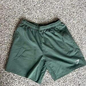 Gymshark men’s shorts, size small, green olive color